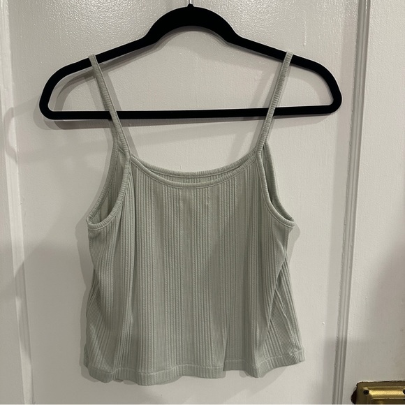 Madewell Pointelle Cardigan Twin Set, M, Ashen Sage, like new - Picture 5 of 8